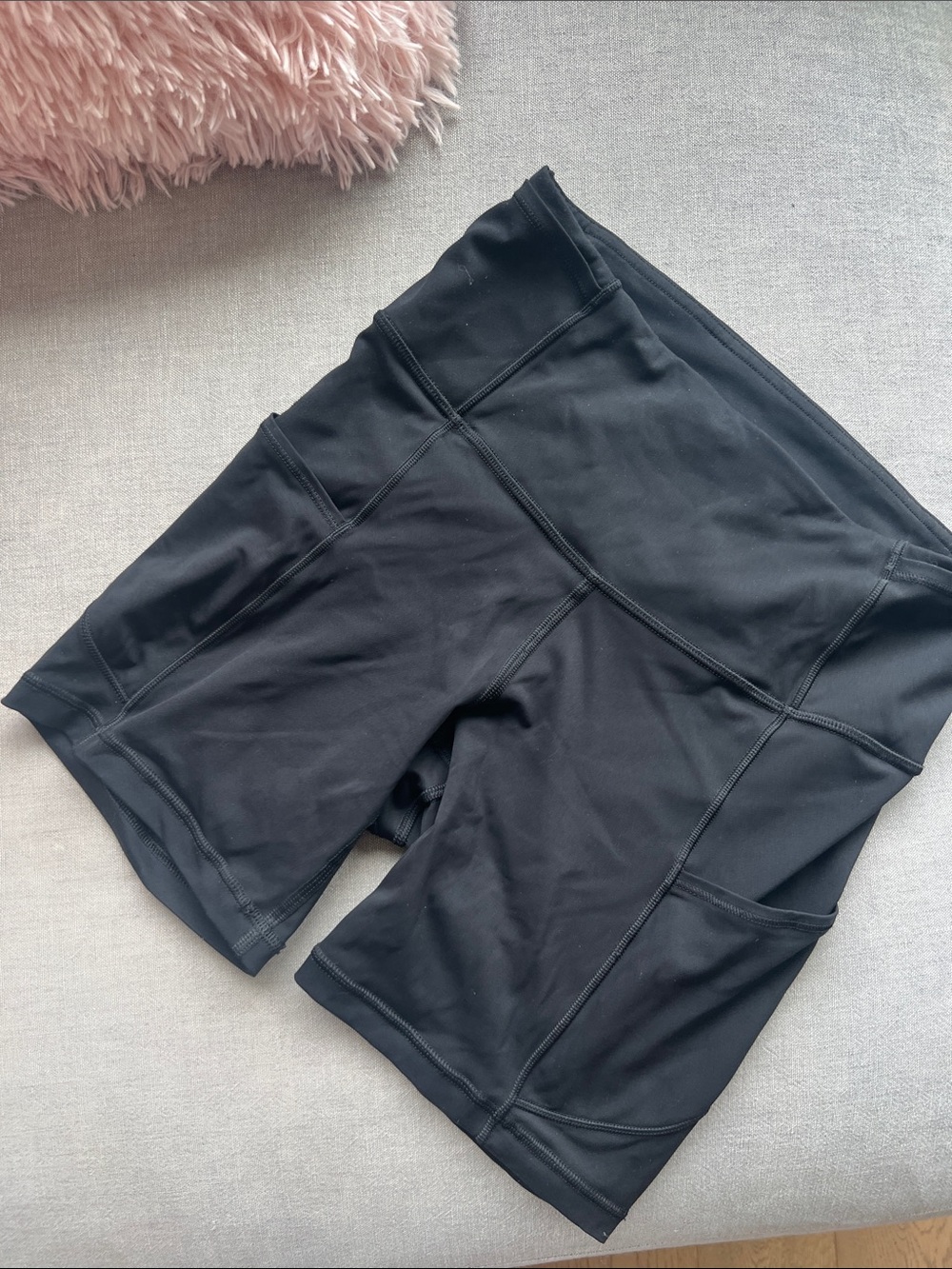 Black Women’s High-Rise Athletic Bike Shorts